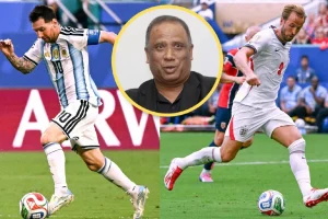 Lionel Messi’s Argentina (left) will take on Harry Kane’s England in the World Cup semi-final Atlanta Stadium