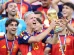 Spain’s Dani Olmo lifts the FIFA World Cup Winner’s Trophy.