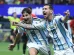 Argentina's Lionel Messi celebrates scoring his team's second goal during the World Cup round-of-16 match against Egypt at Atlanta Stadium in Atlanta on July 7. Messi said on Aug 31 he is retiring from international football after leading Argentina to a second successive World Cup final.